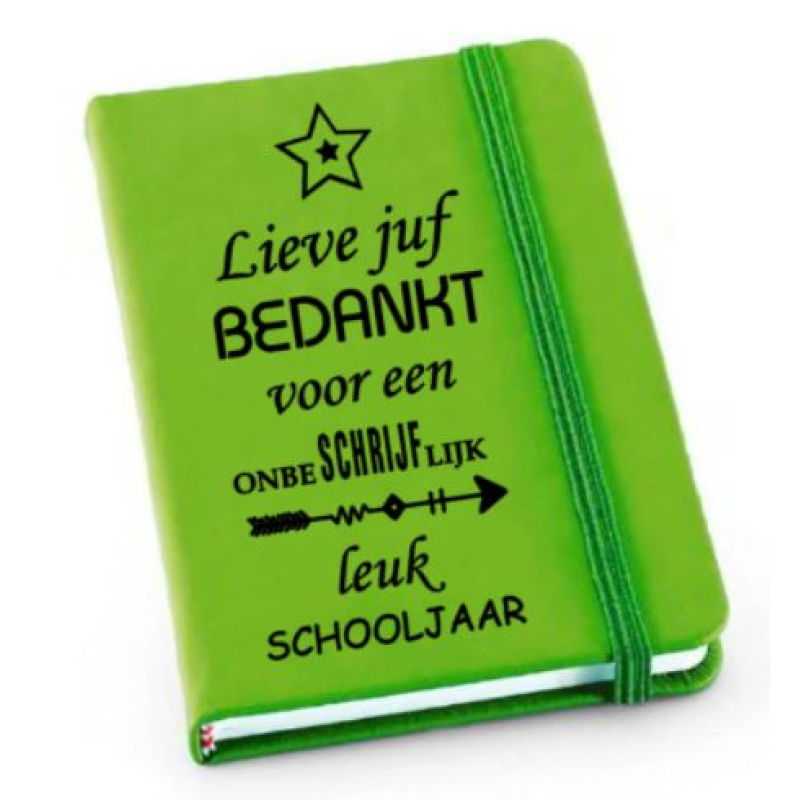 Notitieboekje voor juf of meester (harde kaft)